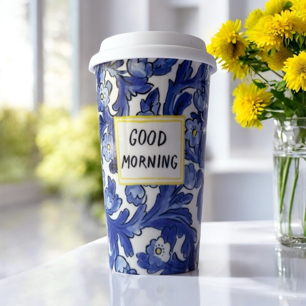Anthropologie Molly Hatch Sweet Salutation Travel Mug